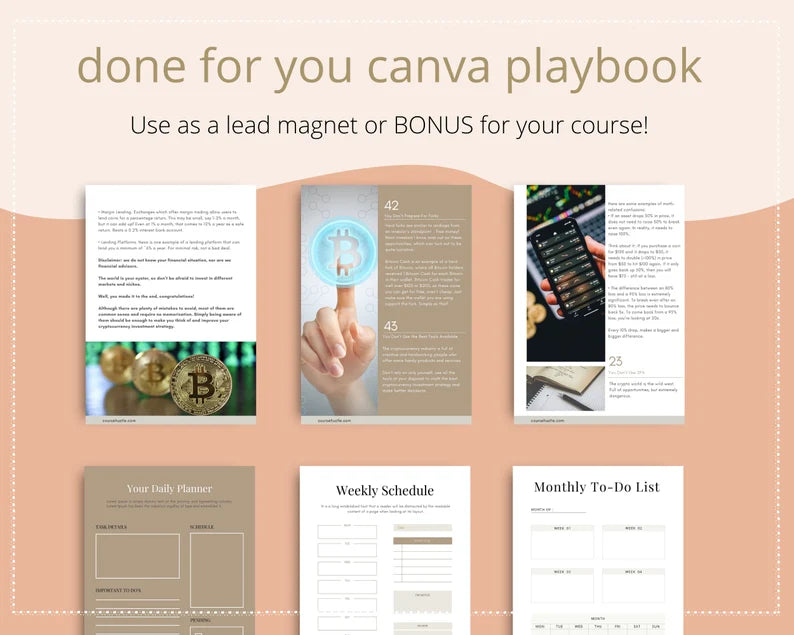 Things To Avoid When Trading Crypto Playbook in Canva