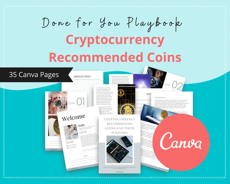 Done-for-You Cryptocurrency Recommended Coins Playbook in Canva