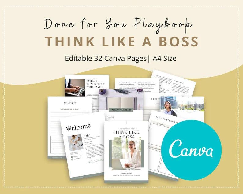 Done-for-You Think Like a Boss Playbook in Canva