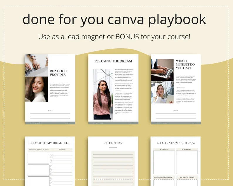 Done-for-You Think Like a Boss Playbook in Canva