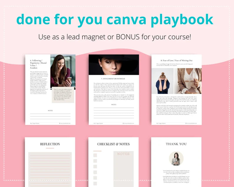 Done for You Buyer Triggers Playbook in Canva