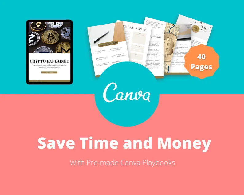 BUNDLE of 7 Crypto Playbooks in Canva