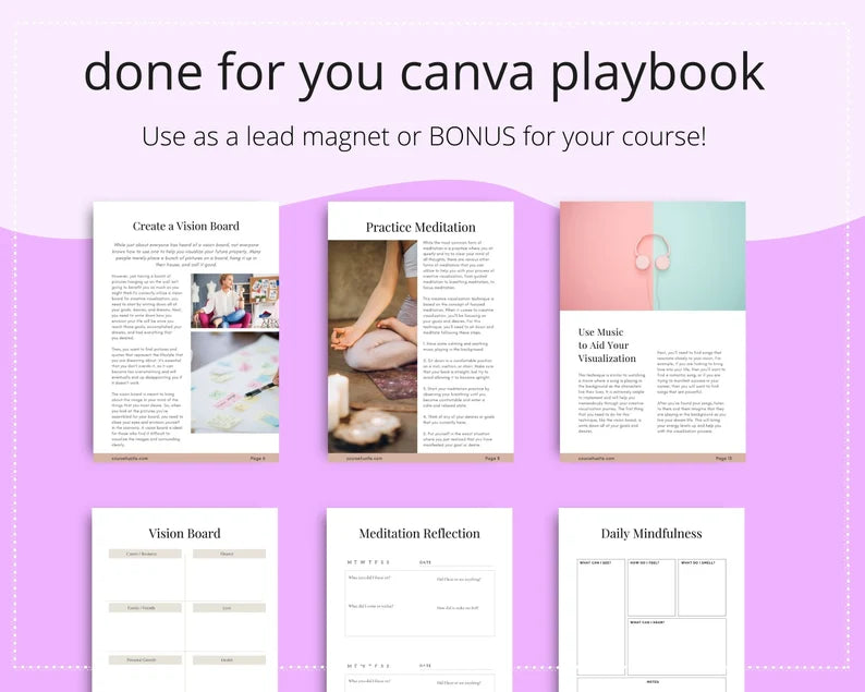 Done-for-You Visualization Techniques To Boost Your Success Playbook in Canva