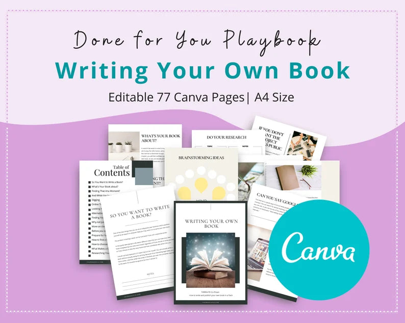 Done-for-You Writing Your Own Book Playbook in Canva