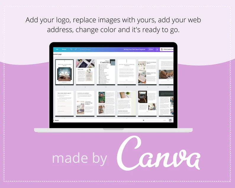Done-for-You Writing Your Own Book Playbook in Canva