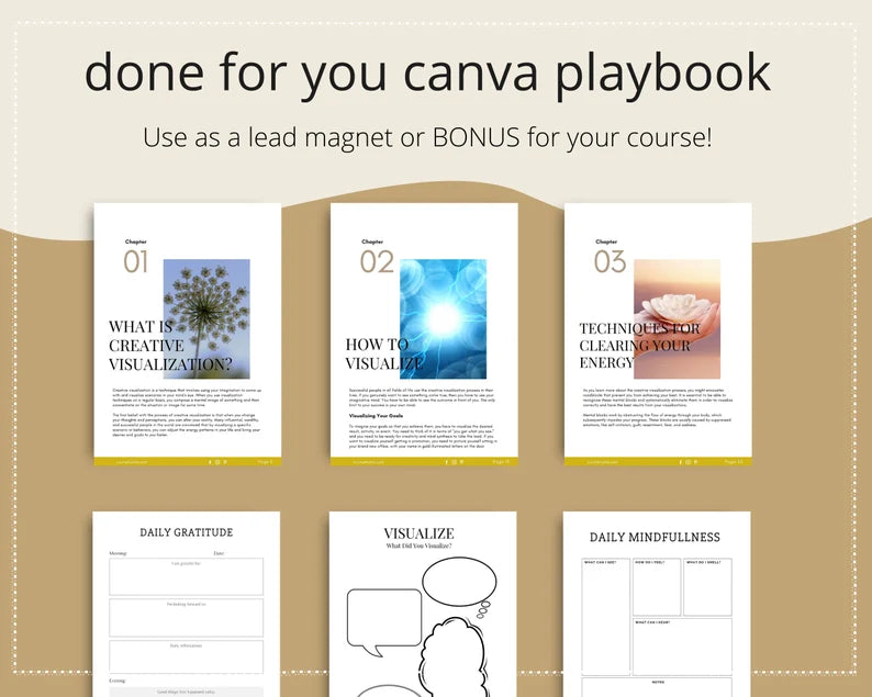 Done for You Success Visualization Playbook in Canva