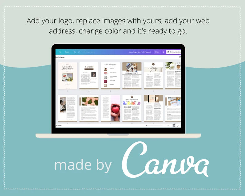Done for You Launching a Non-Profit Playbook in Canva