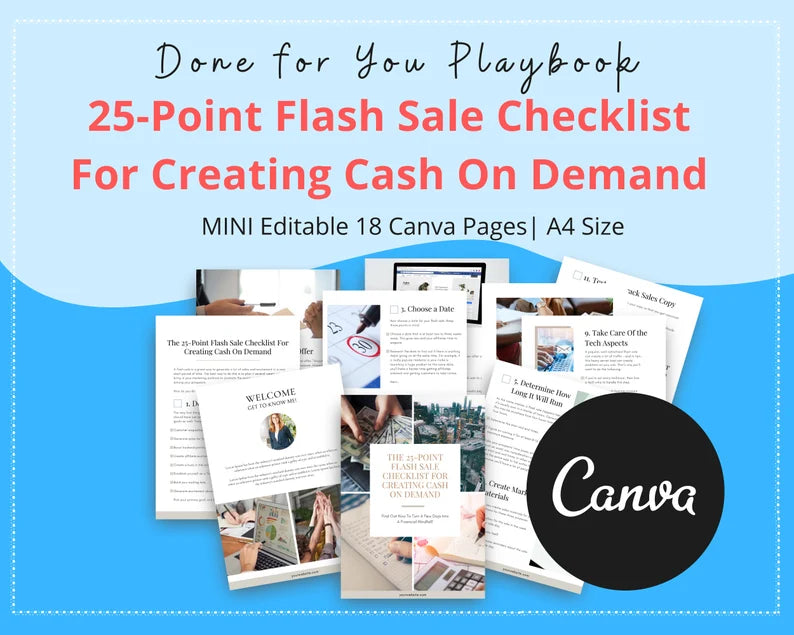 Done-for-You Mini 25-Point Flash Sale Checklist For Creating Cash On Demand