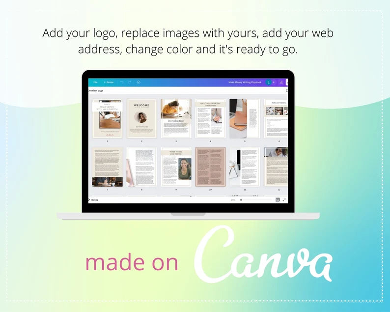Make Money Writing Playbook in Canva