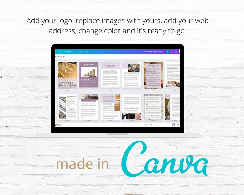 Investing In Precious Metals Playbook in Canva