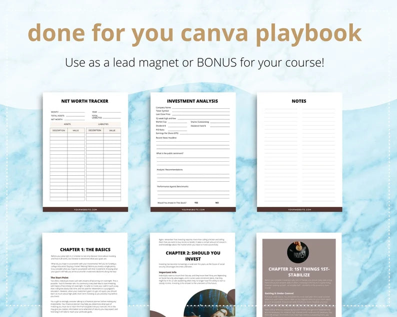 Intelligent Investing Playbook in Canva
