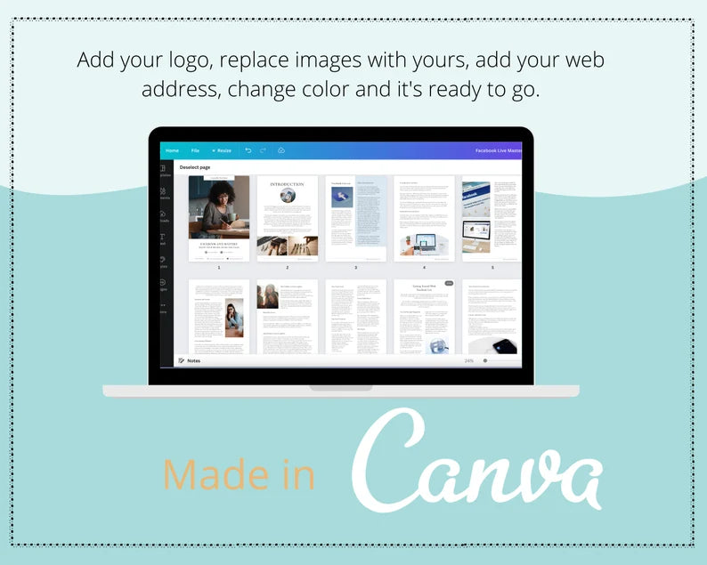 Facebook Live Mastery Ebook in Canva