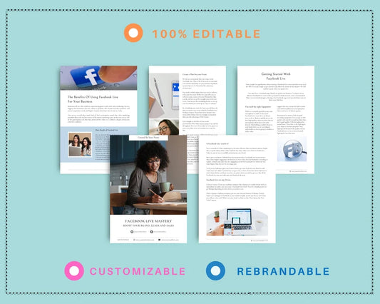 Facebook Live Mastery Ebook in Canva
