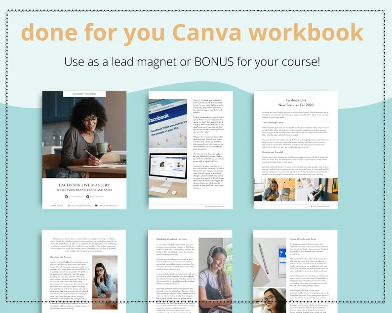 Facebook Live Mastery Ebook in Canva