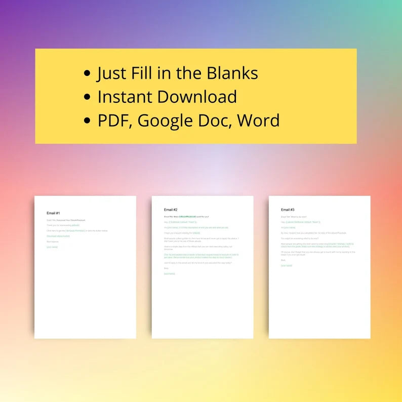 Ebook Promotion Email Sequence