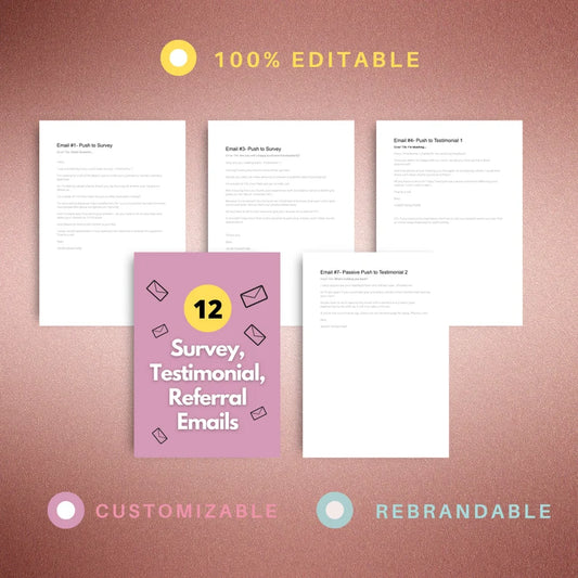 Survey, Testimonial, Referral Emails