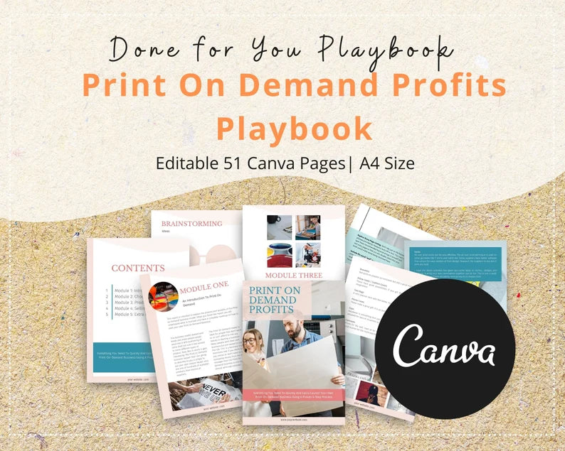 Print On Demand Profits Playbook in Canva