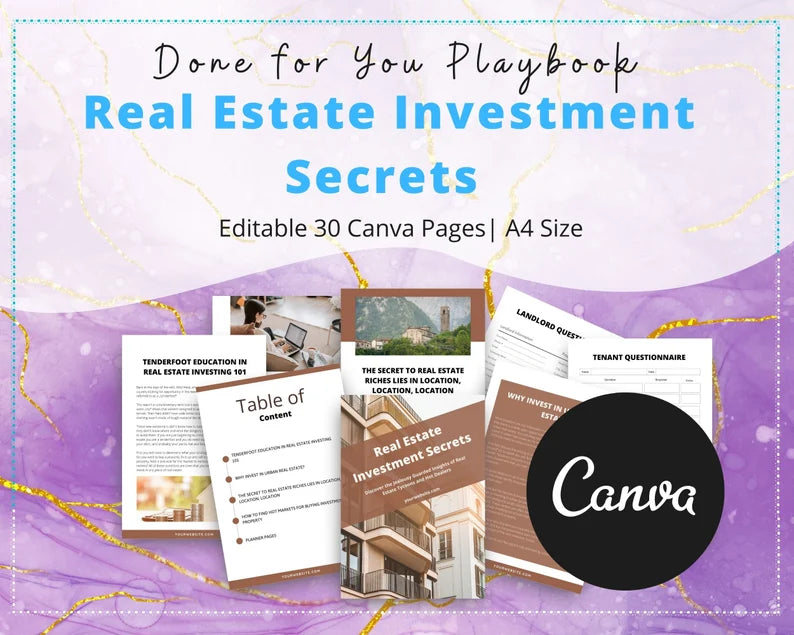 Real Estate Investment Secrets in Canva