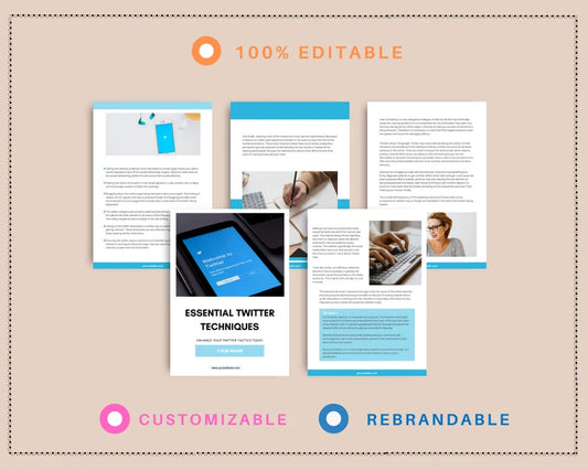 Essential Twitter Techniques Ebook in Canva