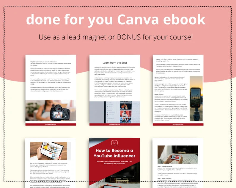 YouTube Marketing Ebook in Canva