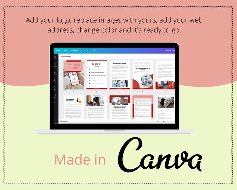 Pinterest Profits Ebook in Canva