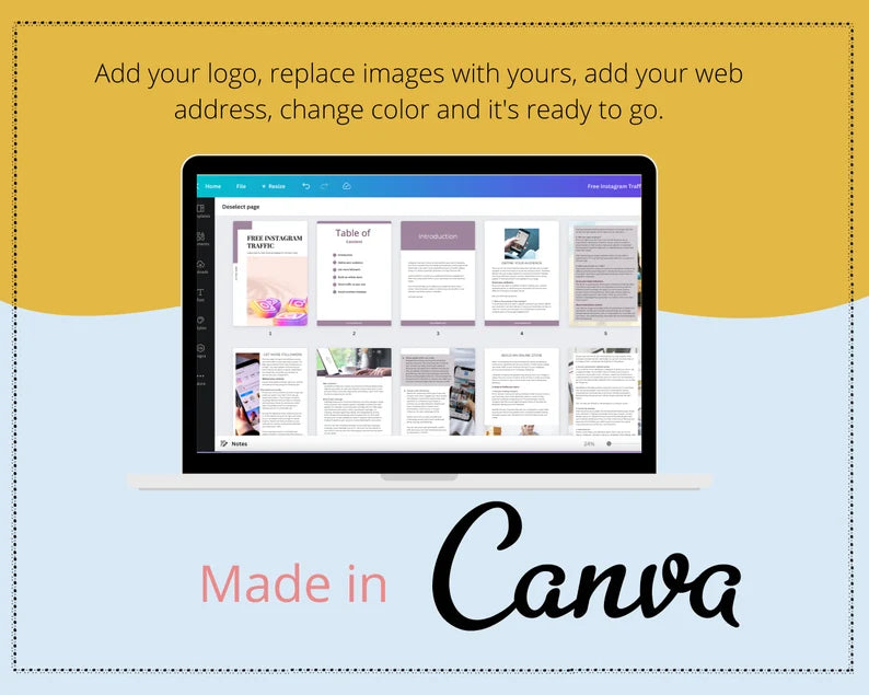 Free Instagram Traffic Ebook in Canva