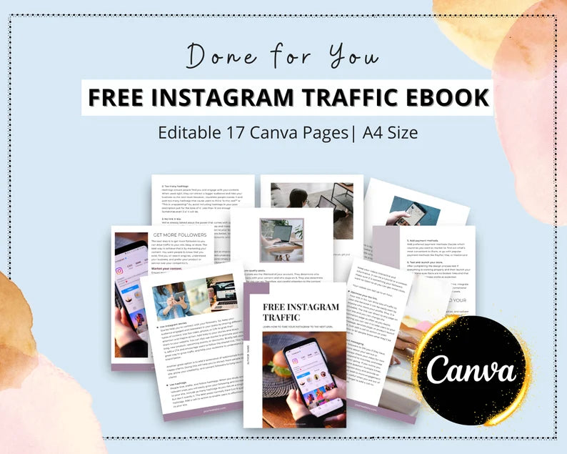 Free Instagram Traffic Ebook in Canva