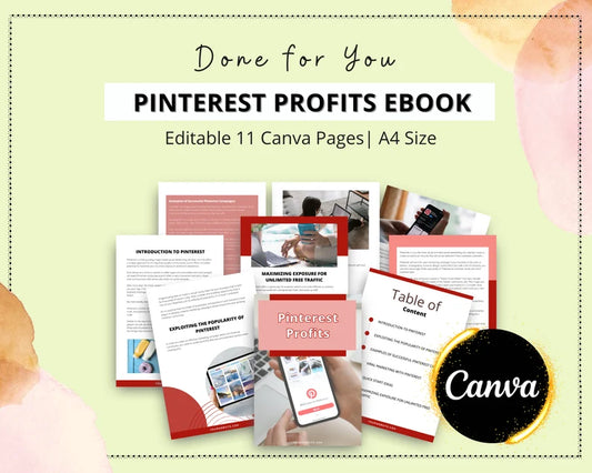 Pinterest Profits Ebook in Canva
