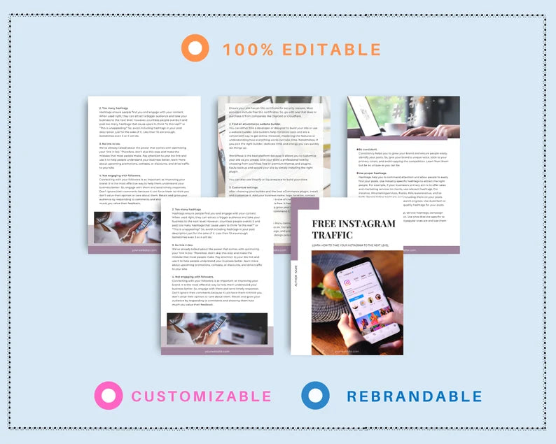 Free Instagram Traffic Ebook in Canva