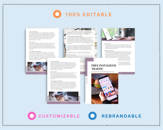 Free Instagram Traffic Ebook in Canva