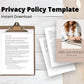 Privacy Policy Copy Template