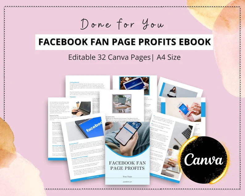 Facebook Fan Page Profits Ebook in Canva
