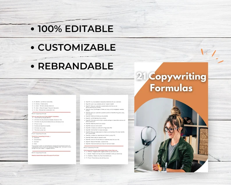 21 Copywriting Formulas | Done for You Template