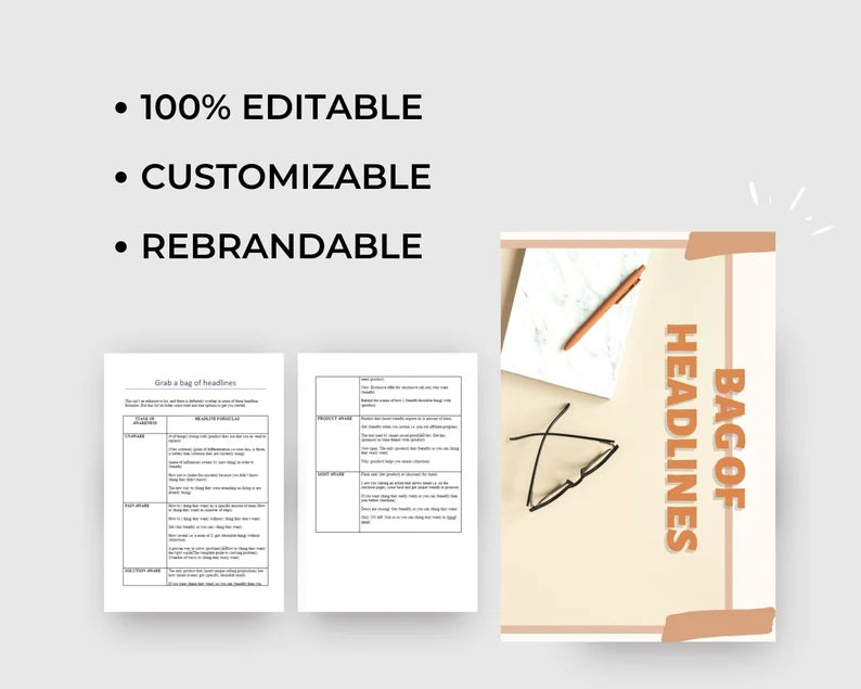 Bag of Headlines | Done for You Template