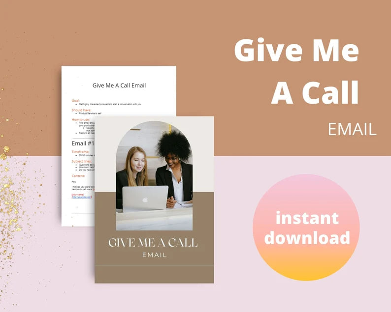Give Me A Call Email | Done for You Template