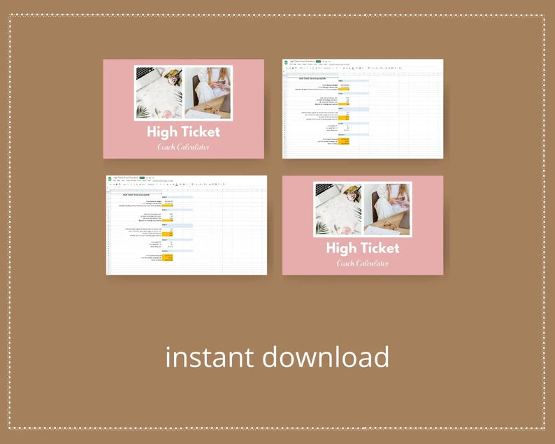 High Ticket Coach Calculator in Excel