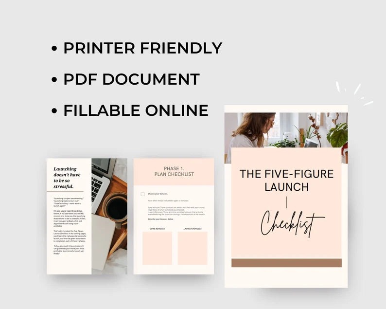 Five Figure Launch Checklist