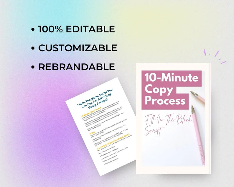 10-Minute Copy Process Fill-In-The-Blank Script