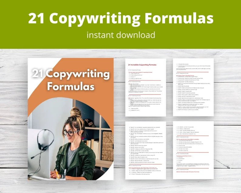 21 Copywriting Formulas | Done for You Template