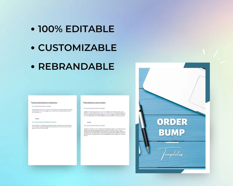 Order Bump Templates | Done for You Template