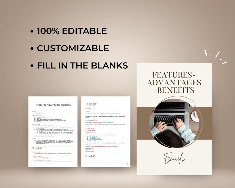 Features-Advantages-Benefits Emails