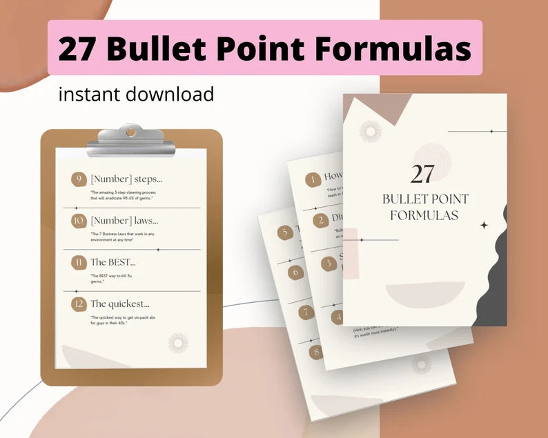 27 Bullet Point Formulas