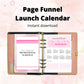 One Page Funnel Launch Calendar