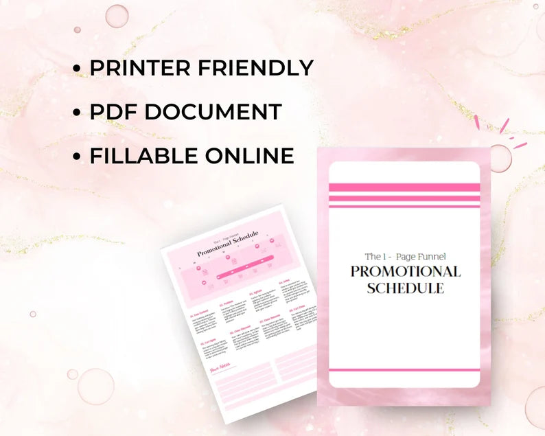 One Page Funnel Launch Calendar