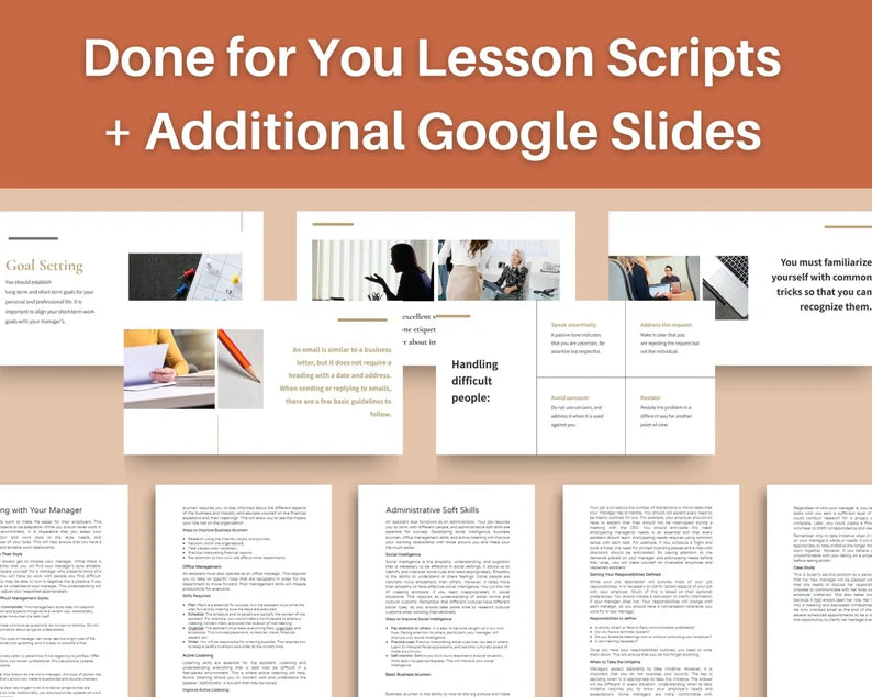 Done for You Online Course | Personal Assistant | Administrative Course in a Box | 10 Lessons