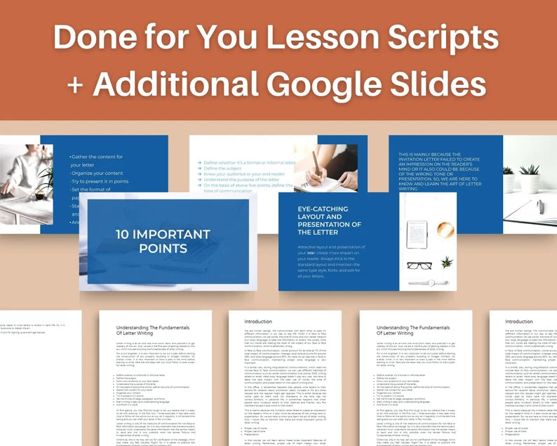 Done for You Online Course | Letter Writing | Administrative Course in a Box | 8 Lessons