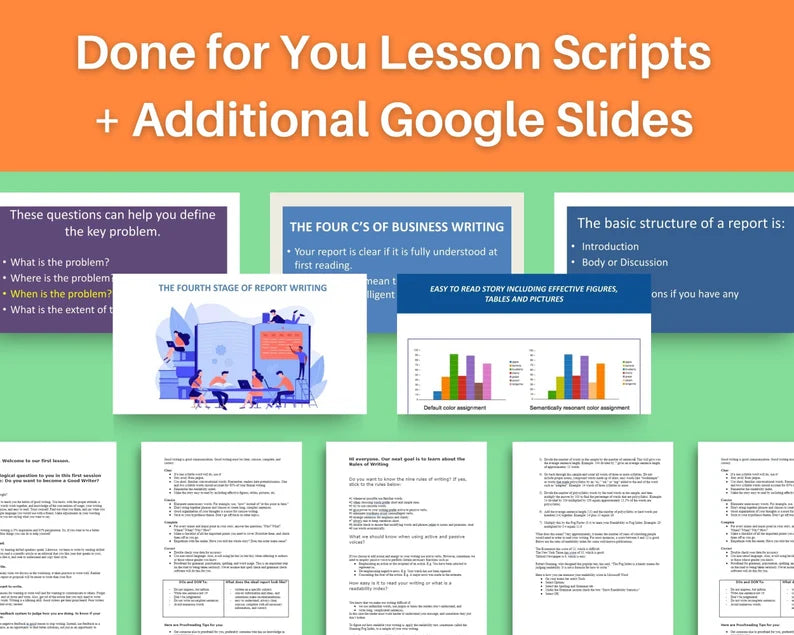 Done for You Online Course | Writing Reports | Business Course in a Box | 12 Lessons