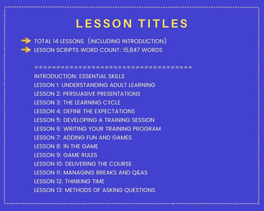 Done for You Online Course | Train the Trainer | Business Course in a Box | 14 Lessons