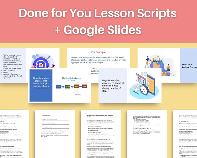 Done for You Online Course | Negotiation Skills | Business Course in a Box | 11 Lessons