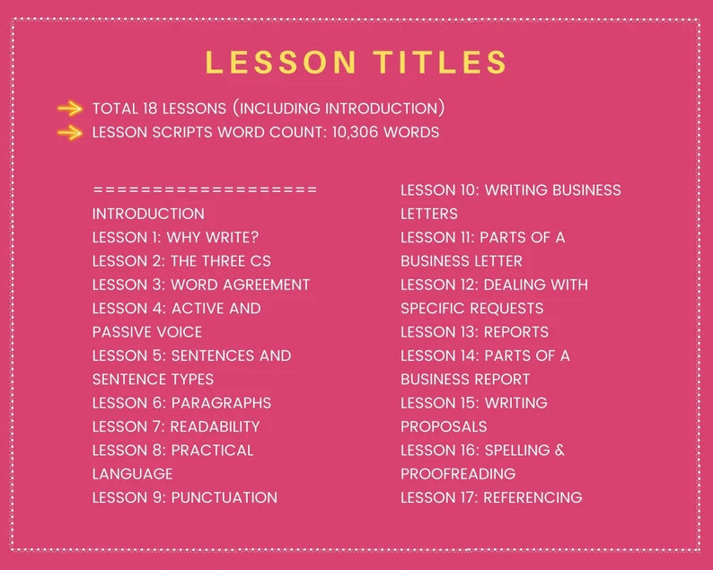 Done for You Online Course | Business Writing | Business Course in a Box | 18 Lessons
